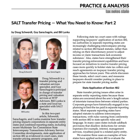 “SALT Transfer Pricing – What You Need to Know: Part 2”